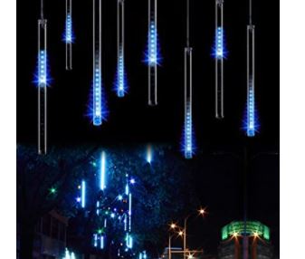 Candy cane pathway lights: omgai waterproof meteor shower rain lights