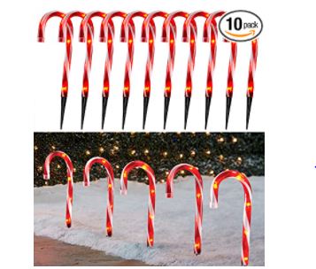 Candy cane pathway lights: tigomoov christmas candy cane pathway makers lights