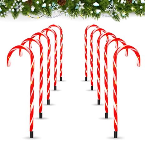 Candy cane pathway lights: christmas candy cane pathway lights