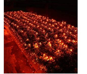 candy cane pathway lights: Lomotech Orange Christmas Net Lights