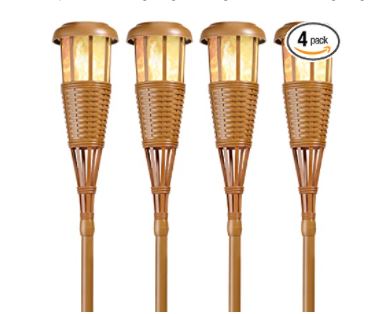 flickering flame solar lights: Flickering Flame Outdoor Island Torches