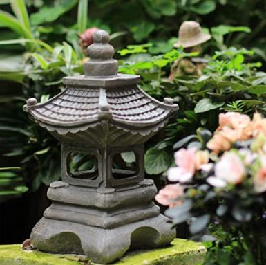 japanese stone lanterns: OwMell Japanese Style Asian Decor Pagoda Lantern