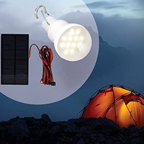 solar powered bulb: Portable Solar Panel Power LED Bulb