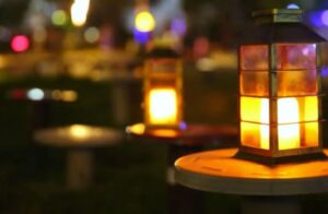 Solar powered outdoor lanterns