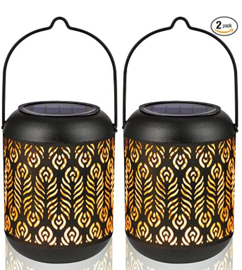 Solar powered outdoor lanterns: leidrail solar lantern