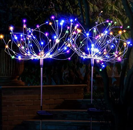 Waterproof garden lights: outdoor solar firework lights