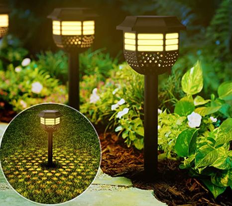 Waterproof garden lights: znfrt outdoor solar pathway lights