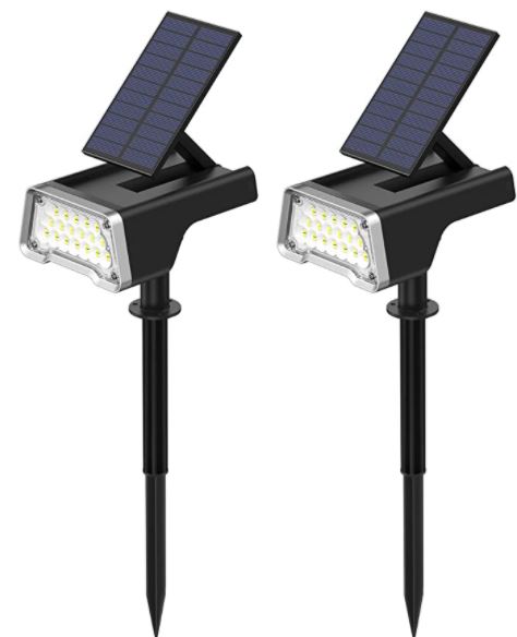 Waterproof garden lights: adjustable solar panel for yard garden